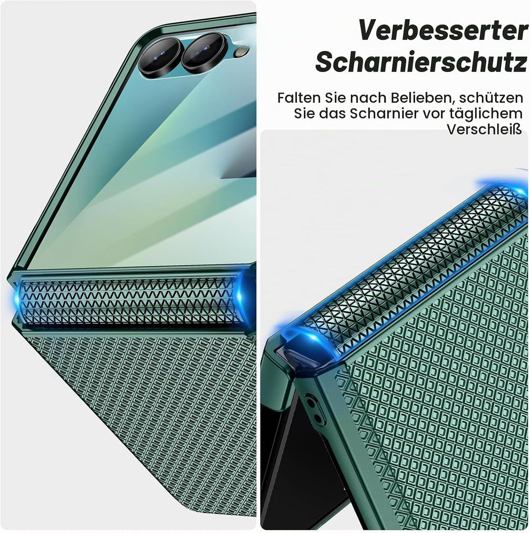 Doeshine für Samsung Galaxy Z Flip 7 Hülle [Not für Flip 7FE] mit Scharnierschutz &amp; Displayschutzfol