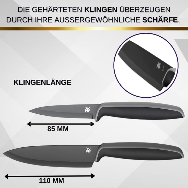 Premium WMF Touch Messerset 2-teilig, Küchenmesser mit Schutzhülle, Personalisierte Geschenke, Kochm
