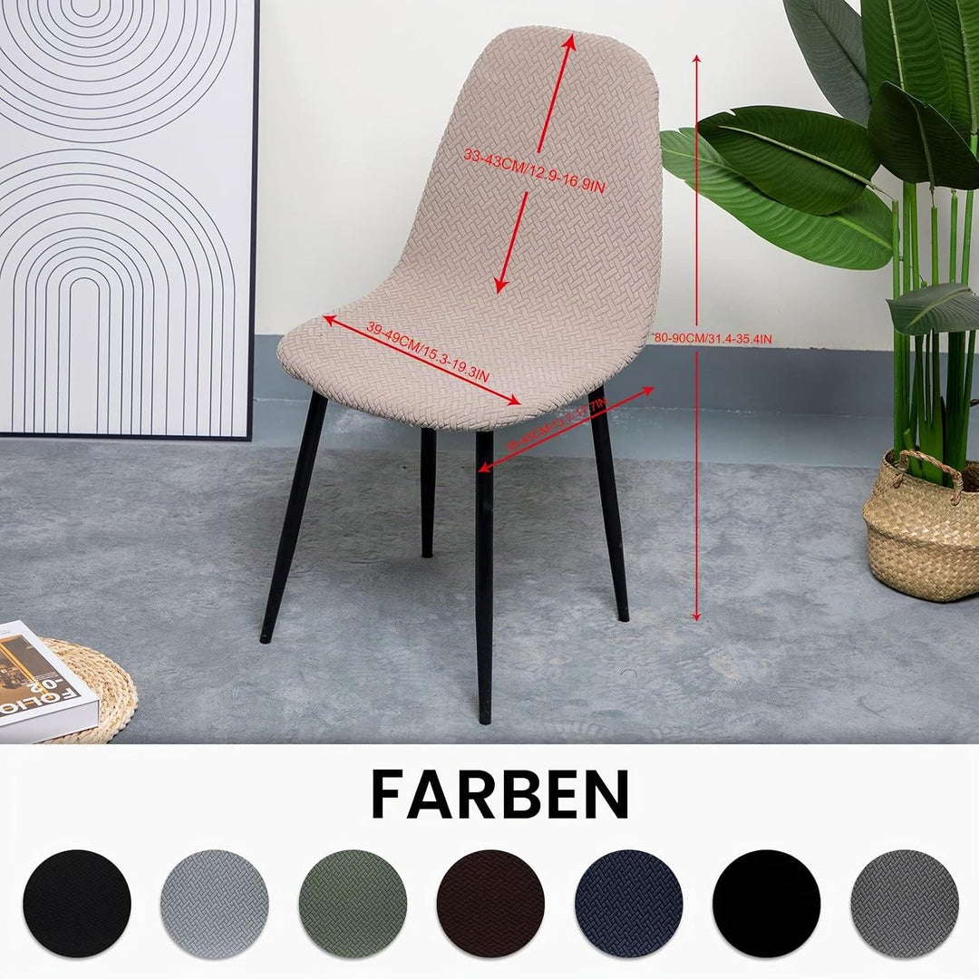Lydevo Stuhlhussen 4er Esszimmer Strech Stuhlhussen für Esszimmerstühle Universal Waschbar Bezug Stu