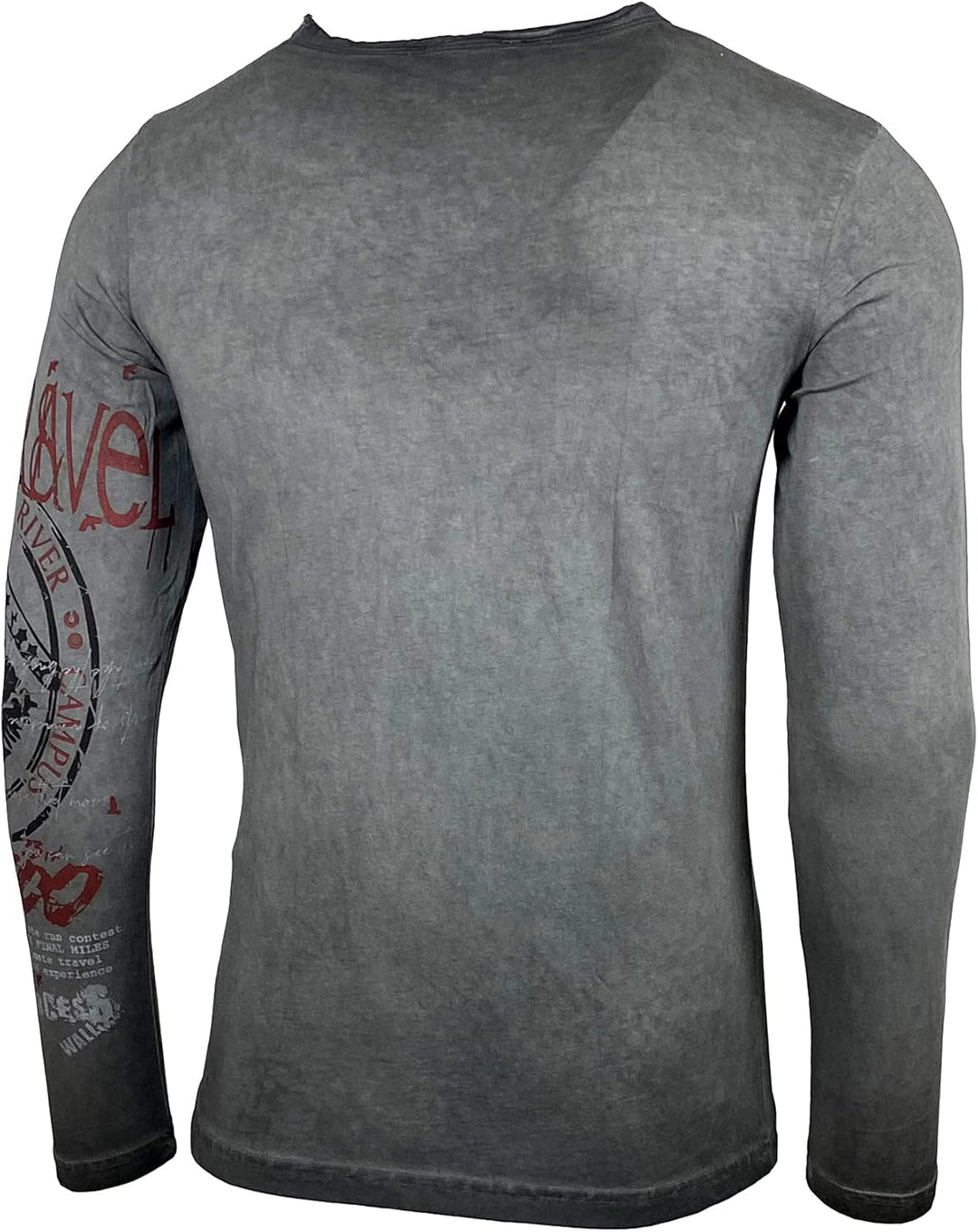 Baxboy Herren Longsleeve T-Shirt Moderner Männer Langarmshirt Langarm Sweatshirt 704 S Anthrazit, S