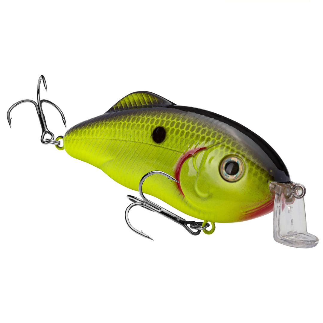 Strike King Hybrid Hunter Shallow Chartreuse mit schwarzer Rückseite 1 oz, Chartreuse mit schwarzer