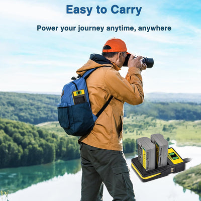 Uwayor EN-EL3e Kamera Akku 2600mAh Ladegerät Set Ersatz Akku Kit USB Dual Slot Batterien Ladegerät f