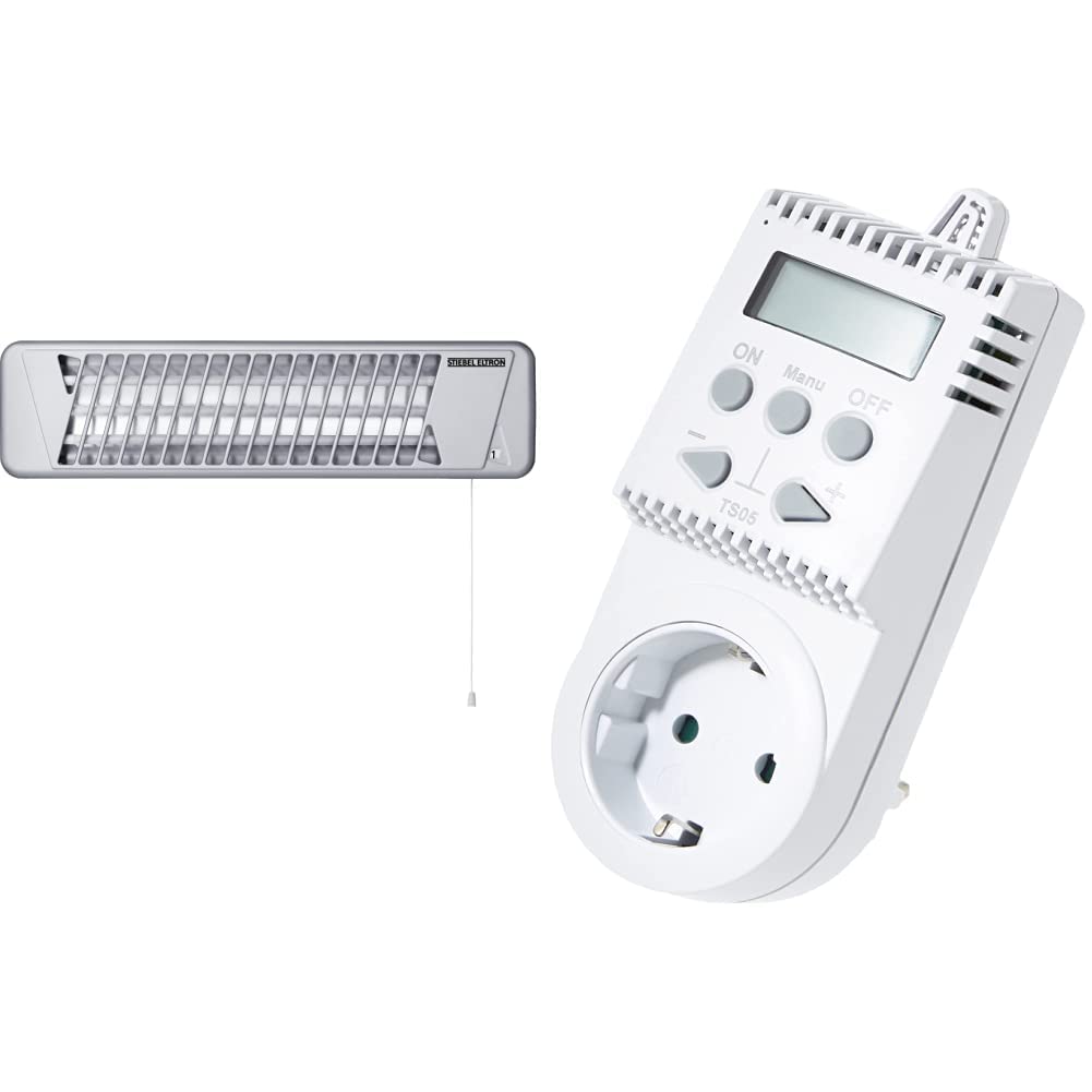 Stiebel Eltron 229339 Infrarot-Quarzstrahler IW 120, Weiss & Elektrobock Steckerthermostat TS05 Ther