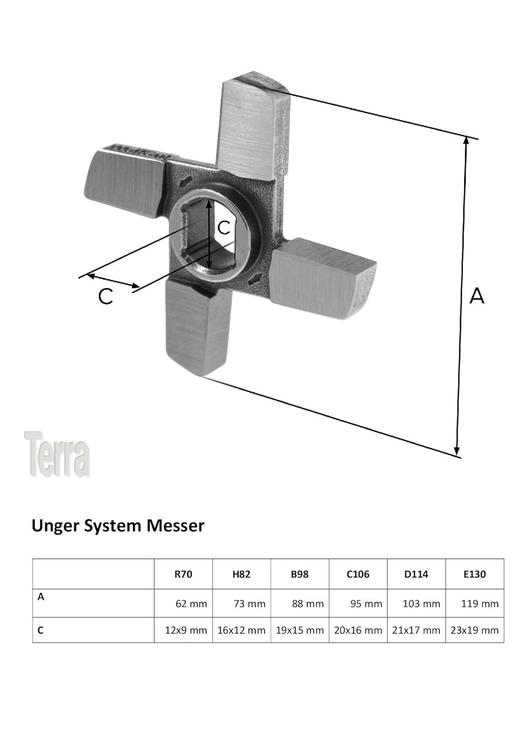 WOLFCUT H82 Lochscheibensatz 3 mm + 8 mm Bohrung mit 1 Kreuzmesser System Unger Werkzeugstahl