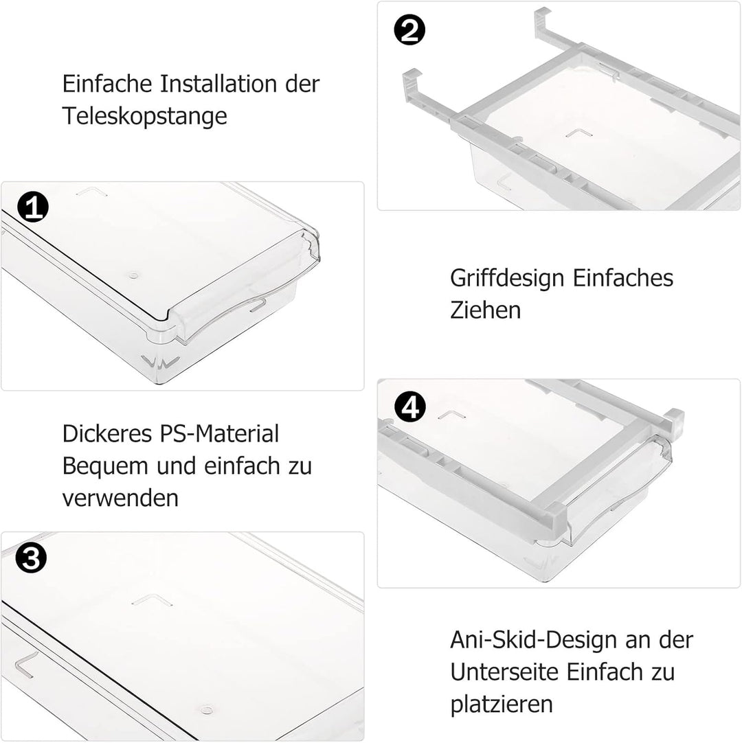 Viesap Kühlschrank Organizer, 2PCS Kihlschrank Organizer Set, Schubladenorganizer Einzigartiges Desi