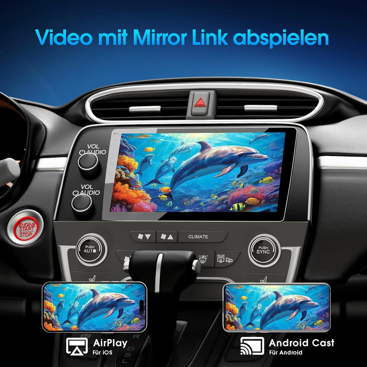 Haudio 2 Din Autoradio mit Apple CarPlay und Android Auto, 9 Zoll Autoradio mit HD-Rückfahrkamera, G