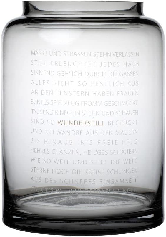 Räder Glasvase Wintergedicht