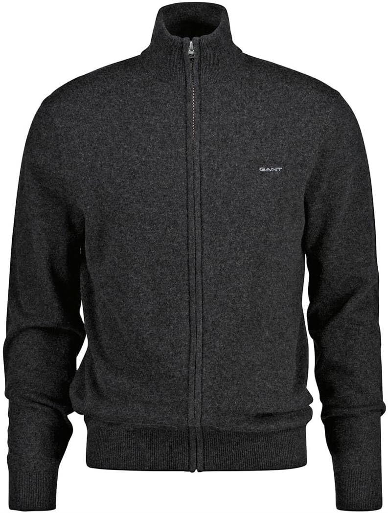 GANT Superfeiner Lambswool Cardigan Dunkelgrau XL