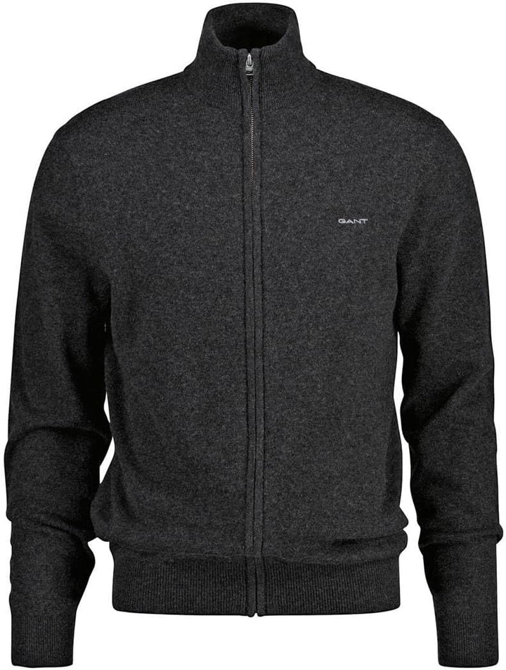 GANT Superfeiner Lambswool Cardigan Dunkelgrau XL