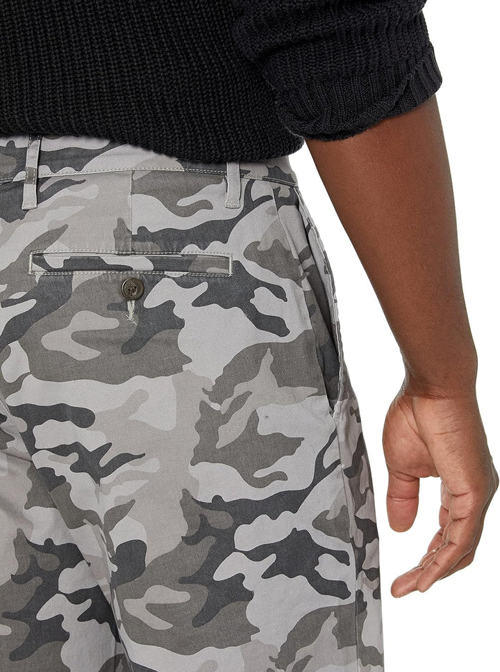 Goodthreads Herren Chinohose, Komfortabler, Gewaschener Stretch, Gerade Geschnitten 28W / 34L Grau,