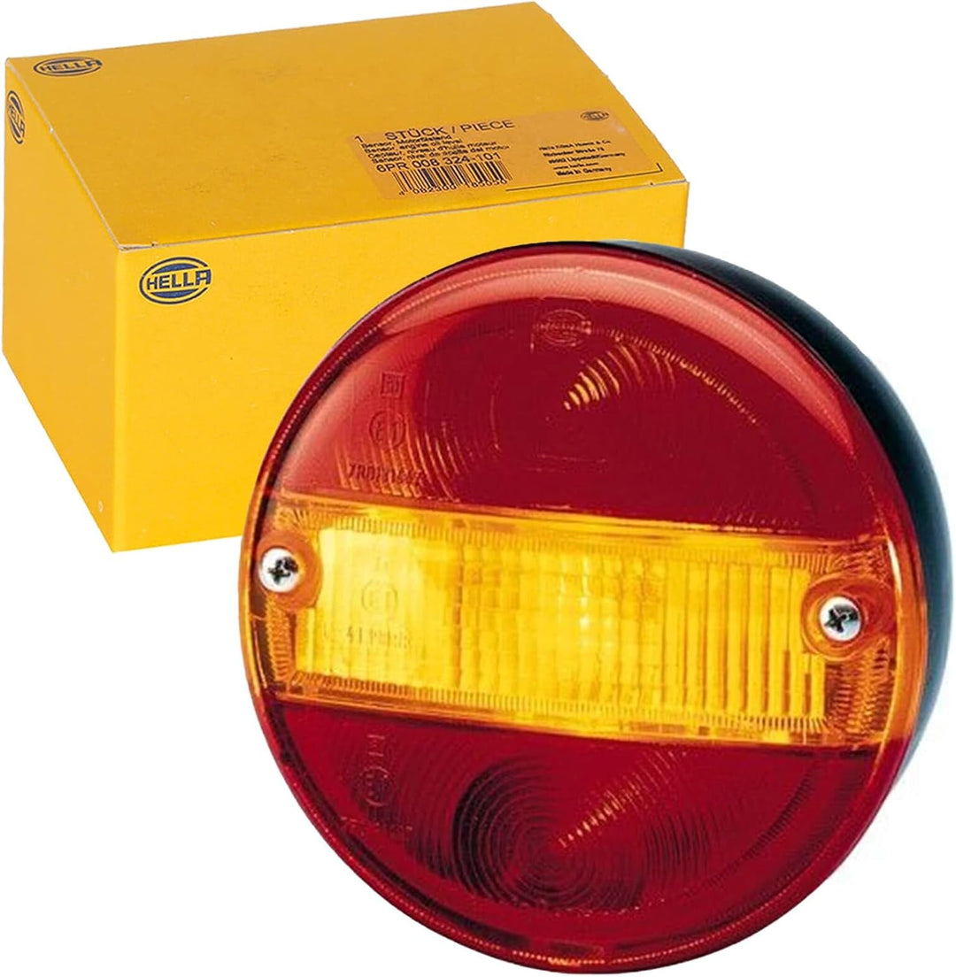 Hella Rückleuchte - Glühlampe - 24V / 12V - Anbau/geschraubt - ECE/ADR/GGVS/nicht SAE - Lichtscheibe