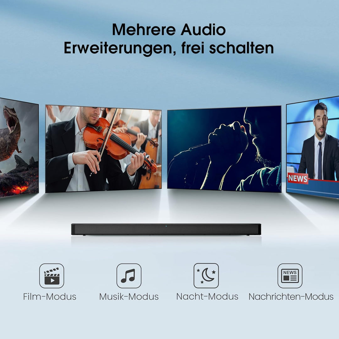 Hisense HS205G 2.0 Kanal Soundbar, 120 Watt, DTS Virtual: X, Bluetooth 5.0, HDMI Arc, USB, Optisch,