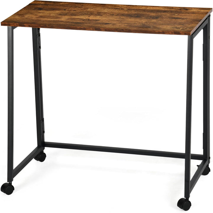 MEUBLE Cosy Klapptisch mit Rollen, Multifunktionaler Faltbar Tisch für Wohnzimmer, Einfacher Aufbau,