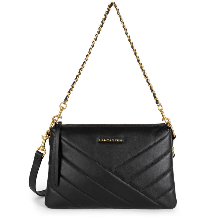 Lancaster Unisex Soft Matelassé Stofftasche Schwarz, Schwarz