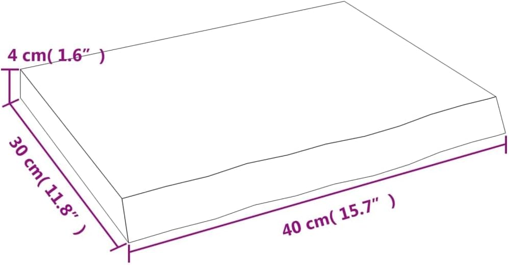 vidaXL Waschtischplatte, Multifunktional Arbeitsplatte mit Naturkante, Waschtischkonsole Tischplatte