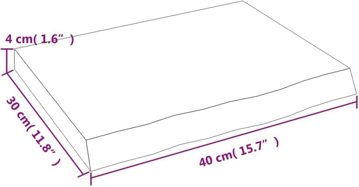 vidaXL Waschtischplatte, Multifunktional Arbeitsplatte mit Naturkante, Waschtischkonsole Tischplatte
