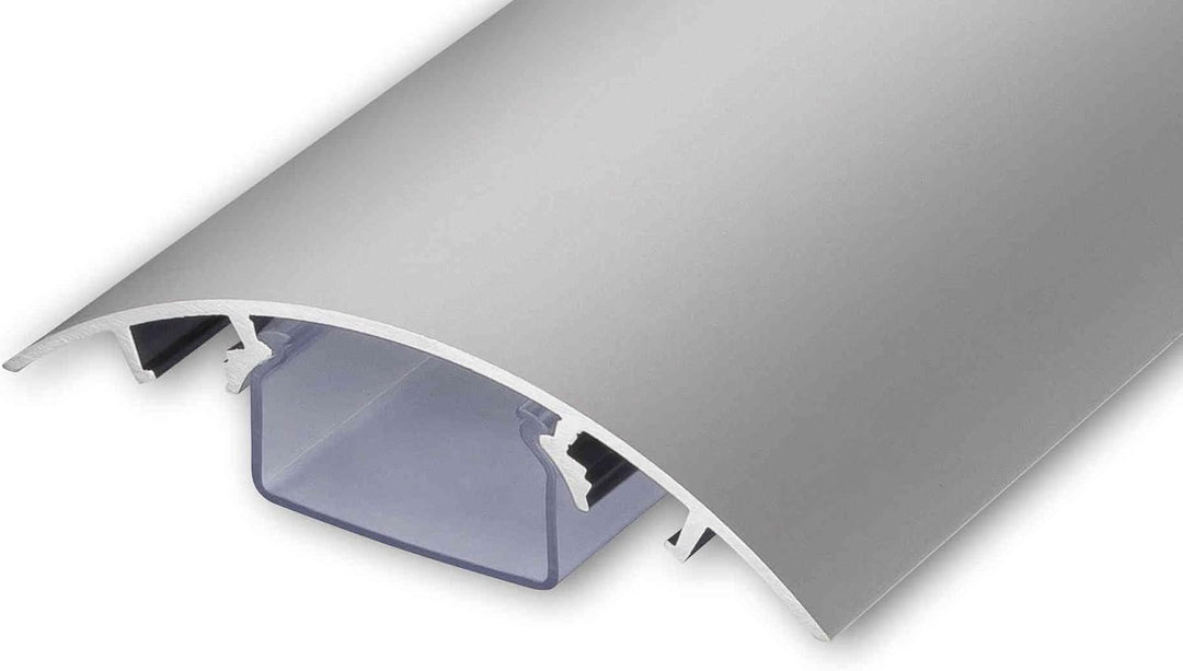 TV Design Aluminium Kabelkanal in silbermatt eloxiert in verschiedenen Längen von ALUNOVO (Länge: 30
