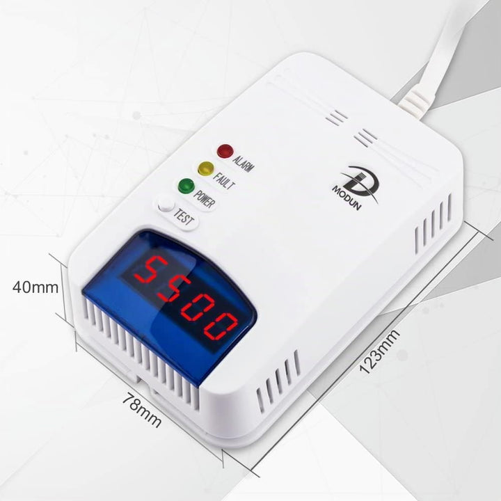 Gasmelder, LPG | Erdgas | Kohlengas Lecksucher, Plug-in Sensor Gasmonitor mit akustischem Alarm und
