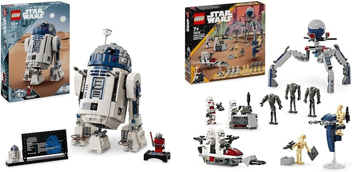 LEGO Star Wars R2-D2, Droide Steinen zum Sammeln, Bauen, Spielen und Ausstellen & Star Wars Clone Tr