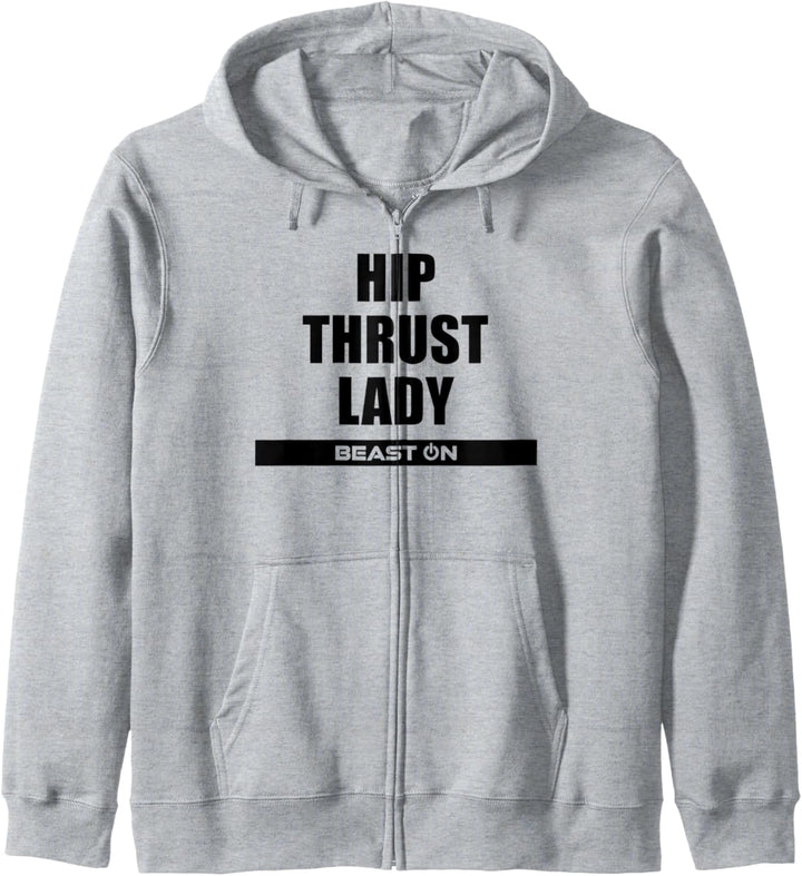 Hip Thrust Lady Fitness Bodybuilding Gym Motivation Sprüche Kapuzenjacke