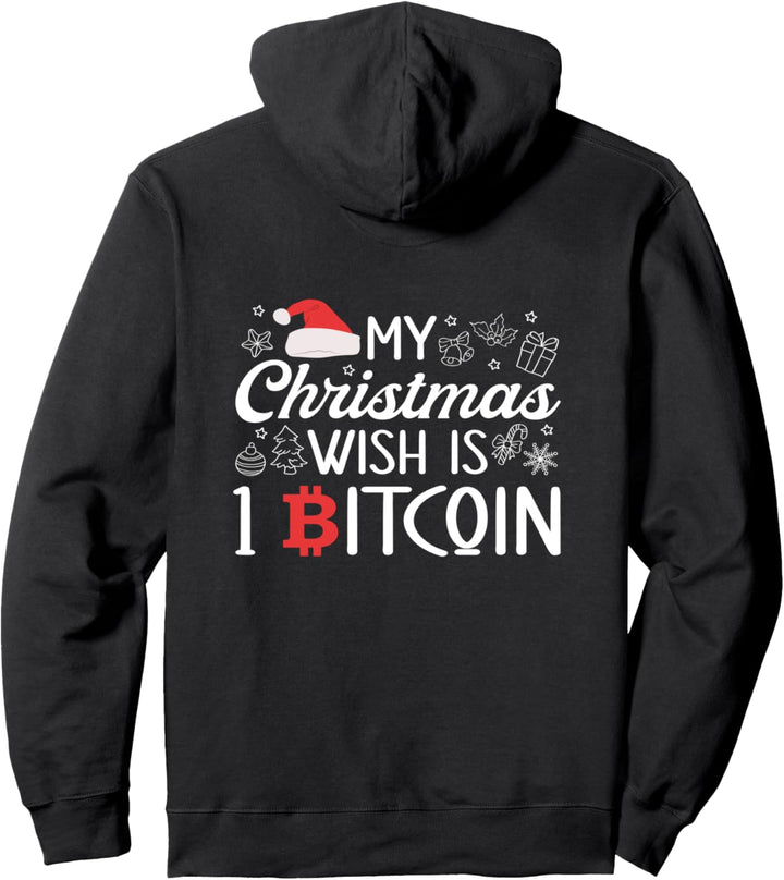 Bitcoin Cryptocurrency Crypto Coin Xmas Bitcoin Pullover Hoodie