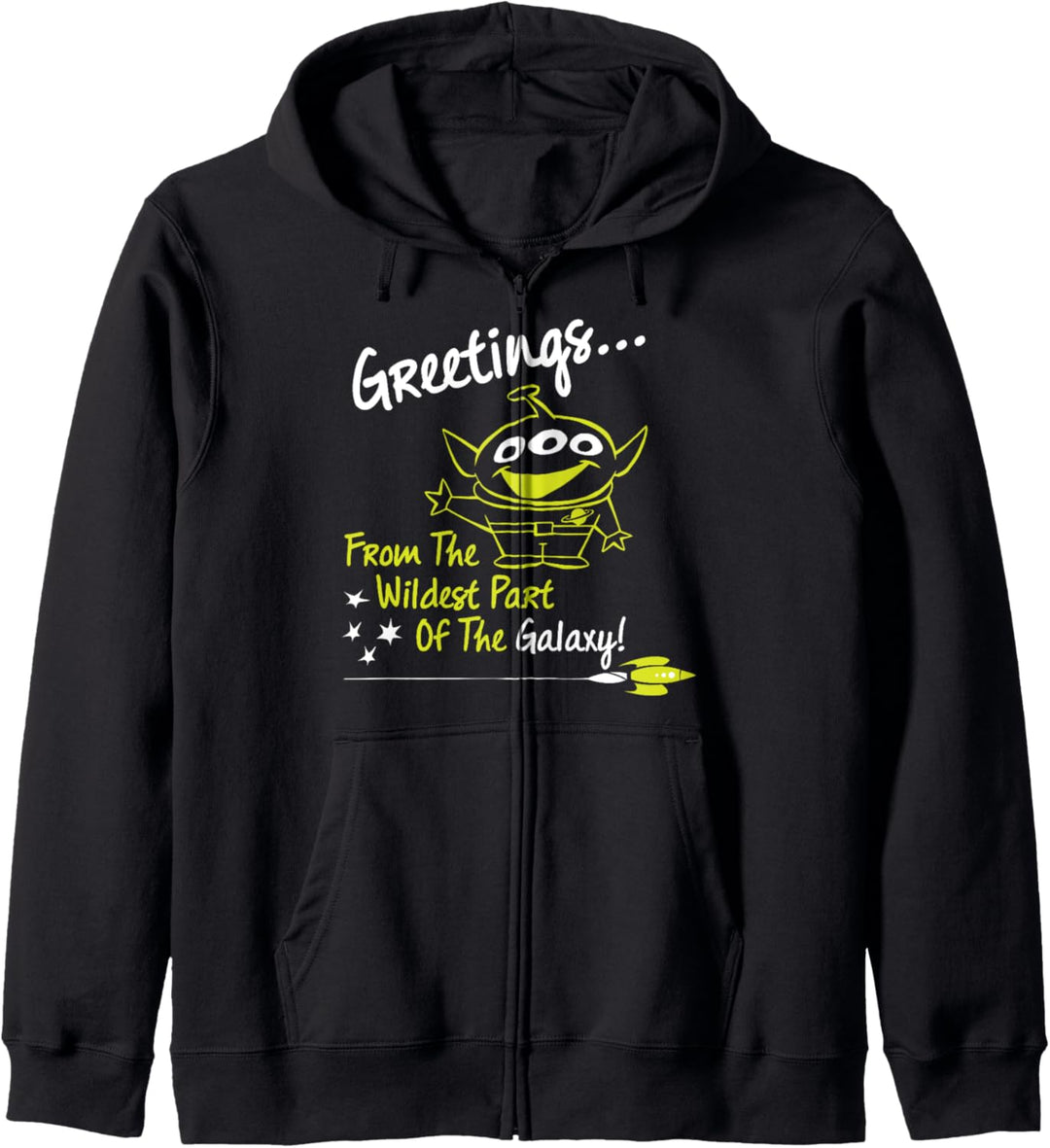 Disney Pixar Toy Story Green Alien Greetings Outline Sketch Kapuzenjacke