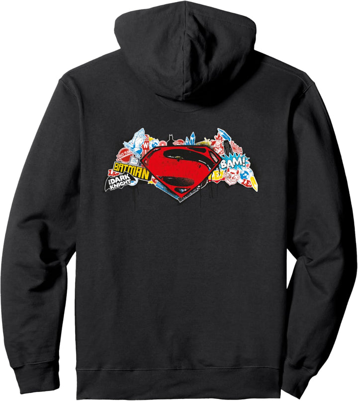 DC Batman V Superman Logo Schablone Pullover Hoodie