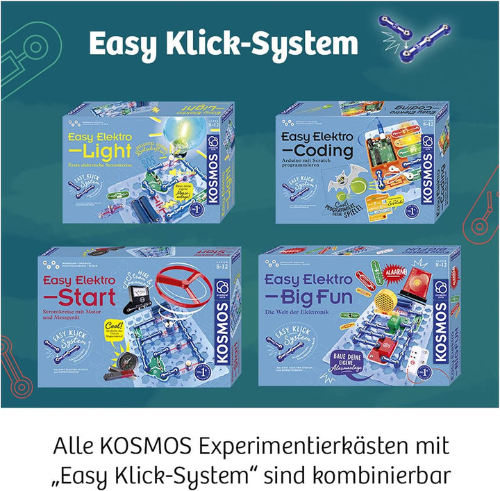 Kosmos 620547 Easy Elektro - Start, Spannende Stromkreise mit Motor und Messgerät erforschen, Experi