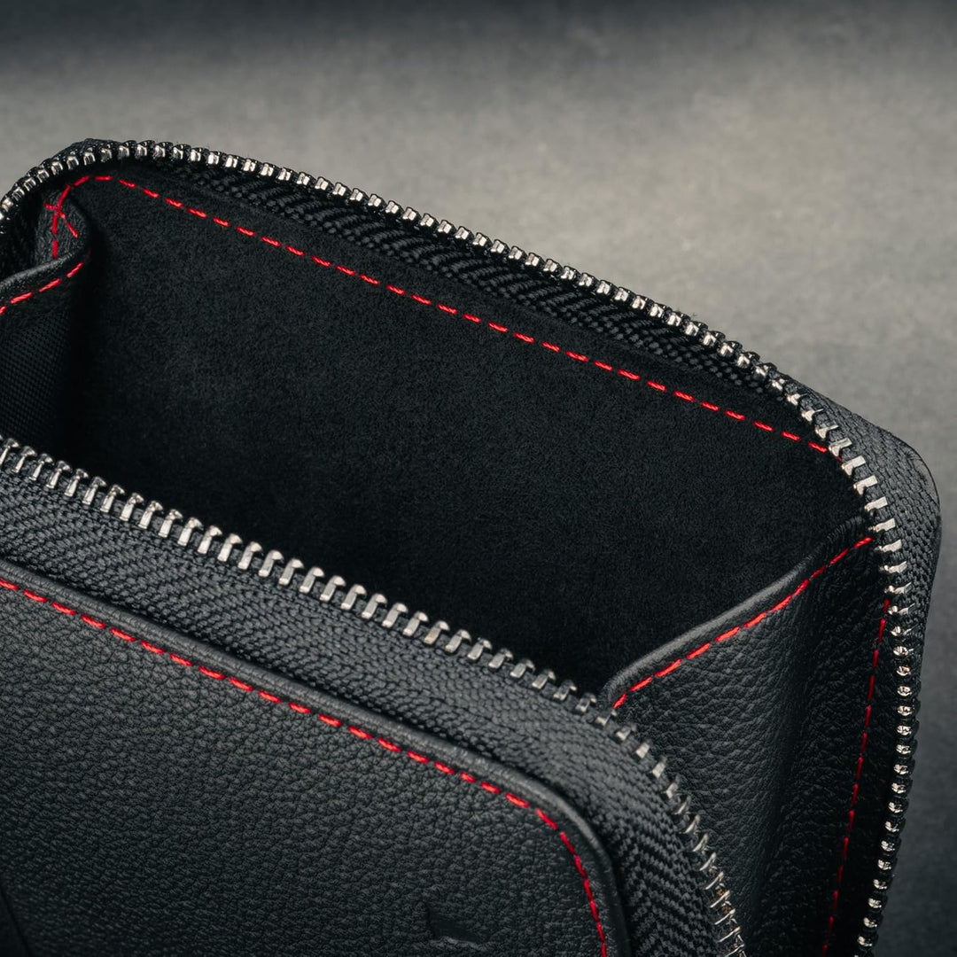 TORRO Leder-Kartenhalter mit Münzfach – RFID Blocker Echtleder Kartenfächern mit Münzfach mit Reissv