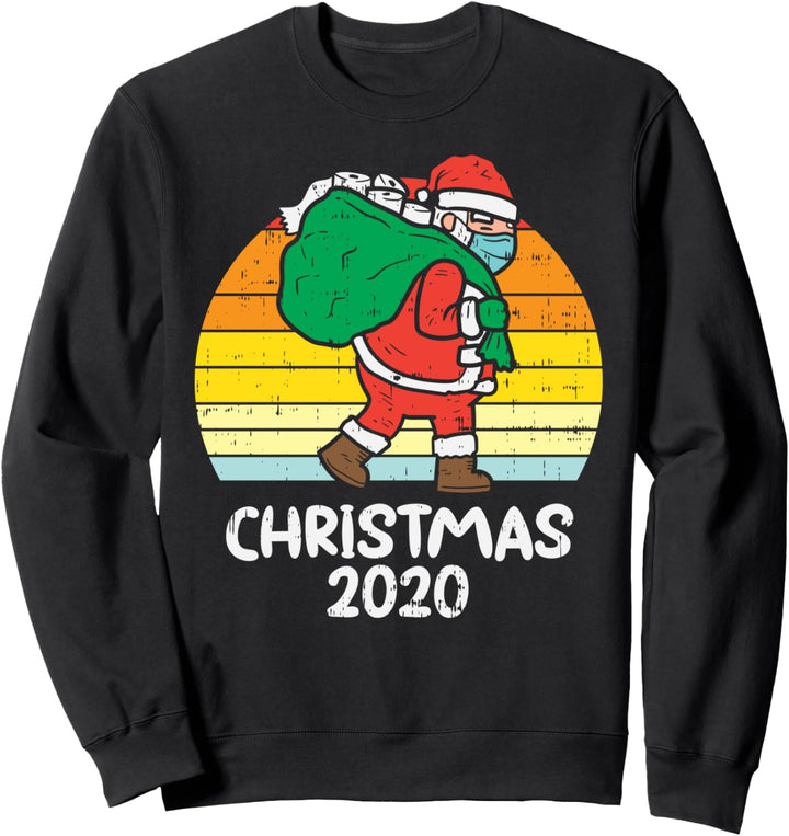 Christmas 2020 Santa Mask Toilet Paper Xmas Quarantine Gift Sweatshirt