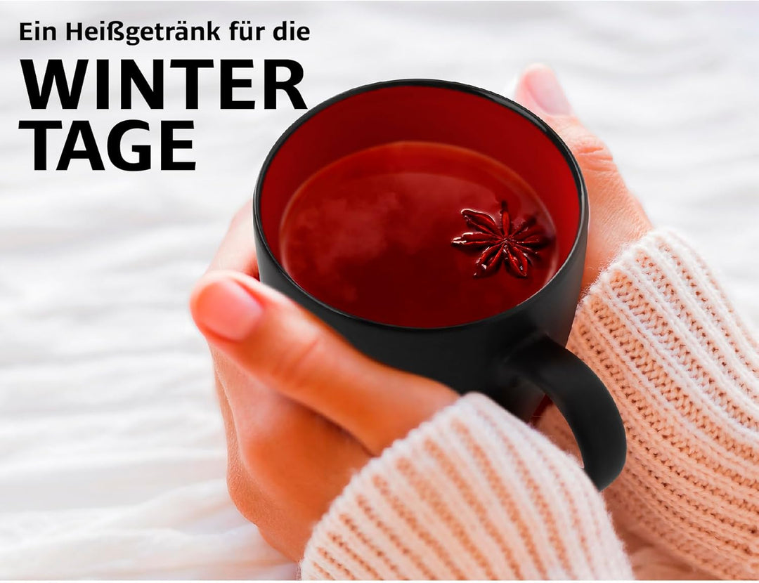 MIAMIO - 6 x 350 ml Kaffeetassen/Kaffeebecher Set - Tassen Set 6er Modern - Le Papillon Kollektion (