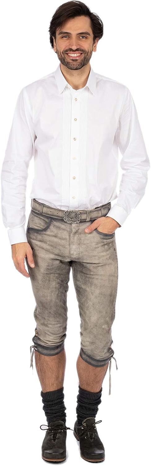 Stockerpoint Siggi2 Herren Trachtenlederhose 46 Rauch Geäscht, 46 Rauch Geäscht