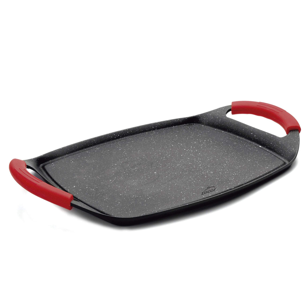 LACOR 25547 Grill-Platte Aluminiumguss 33,5x25 cm, schwarz