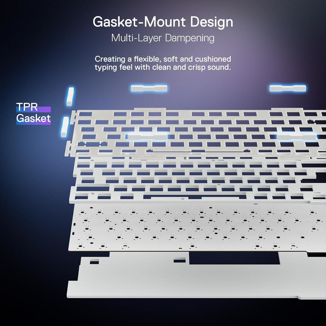 Redragon K673 PRO 75% Wireless Gasket RGB Gaming Tastatur, 3-Modus 81 Tasten Kompaktes Mechanische T