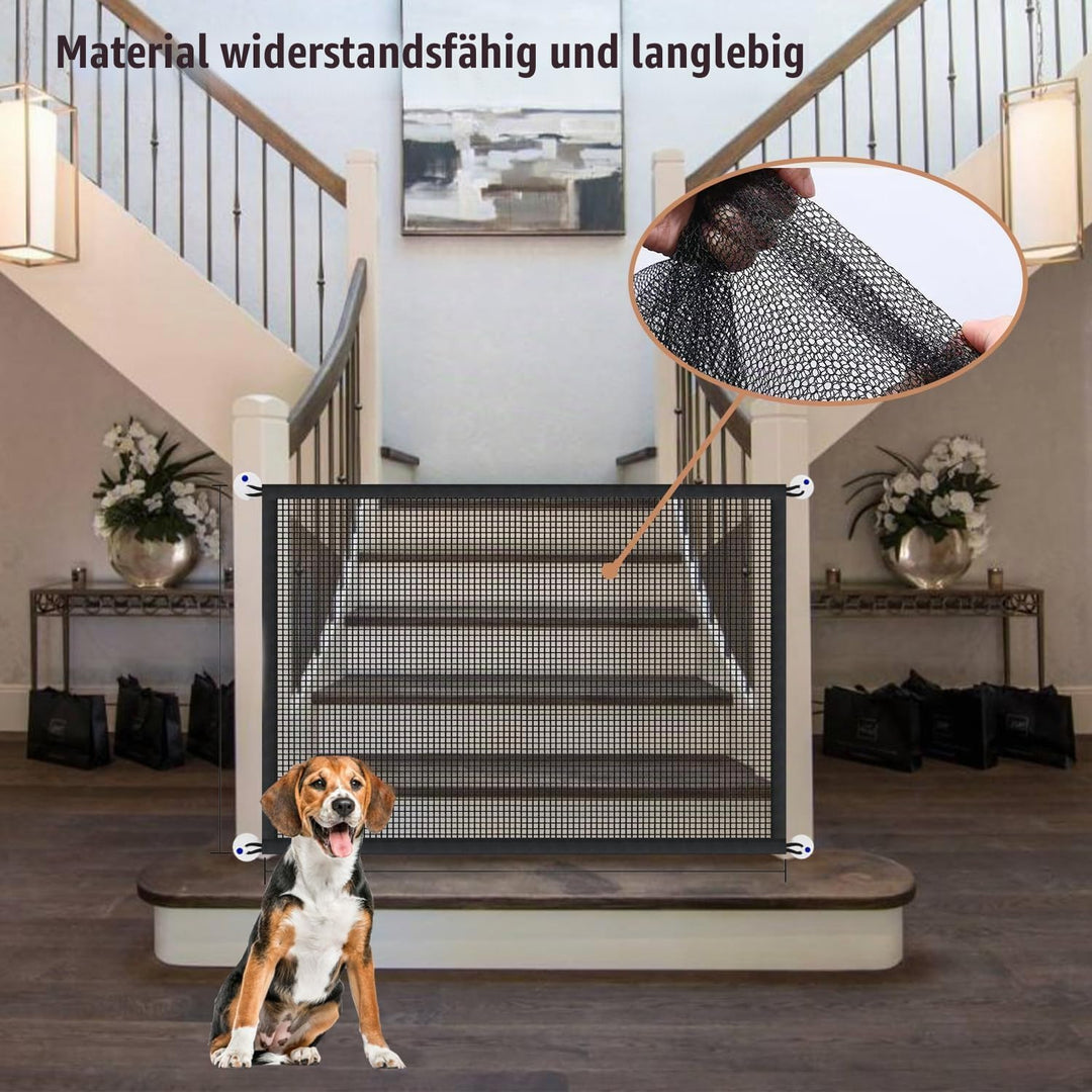 Portable Treppe Tor für Hunde Indoor Magic Pet Gates für The House Doorway Upgraded Mesh 180/110 x 7