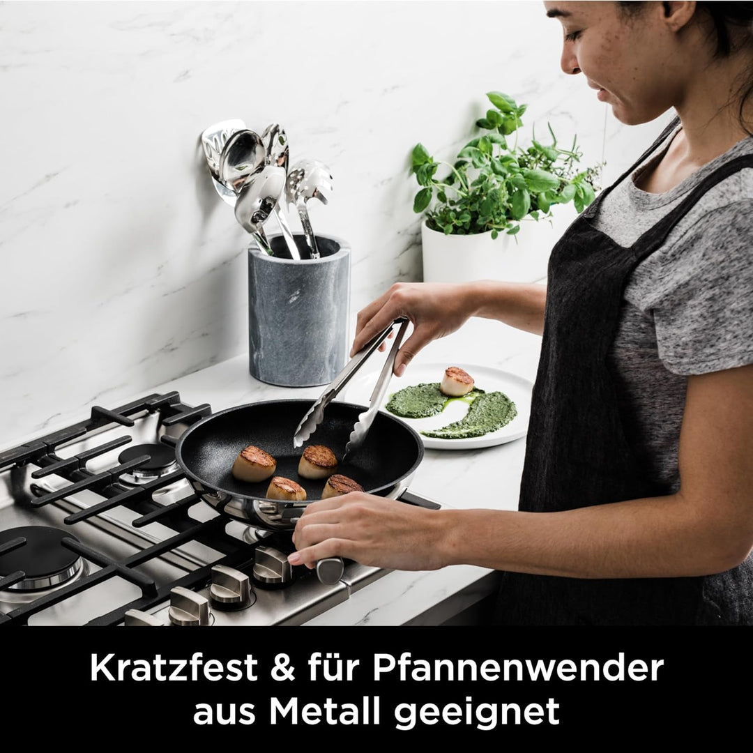 Ninja Foodi ZEROSTICK Edelstahl-Bratpfanne 26cm, langlebig, antihaftbeschichtet, induktionsgeeignet,