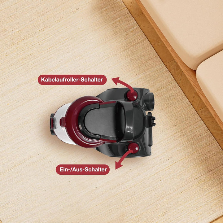 Akitas C10P 900W Beutelloser Staubsauger ohne Beutel – Mit Deutscher Wessel Werk D320 Hartbodenbürst