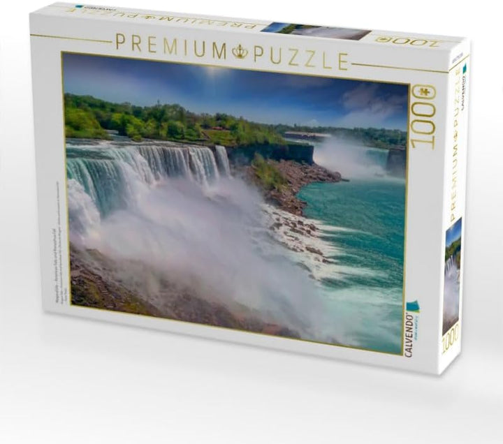 CALVENDO Puzzle Niagarafälle - American Falls und Horseshoe Fall 1000 Teile Lege-Grösse 64 x 48 cm F