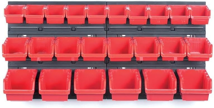 Kistenberg Werkzeugwand Regal Arbeitswand Lagersystem Set Stapelkästen Stapelboxen Werkzeughänge, 61
