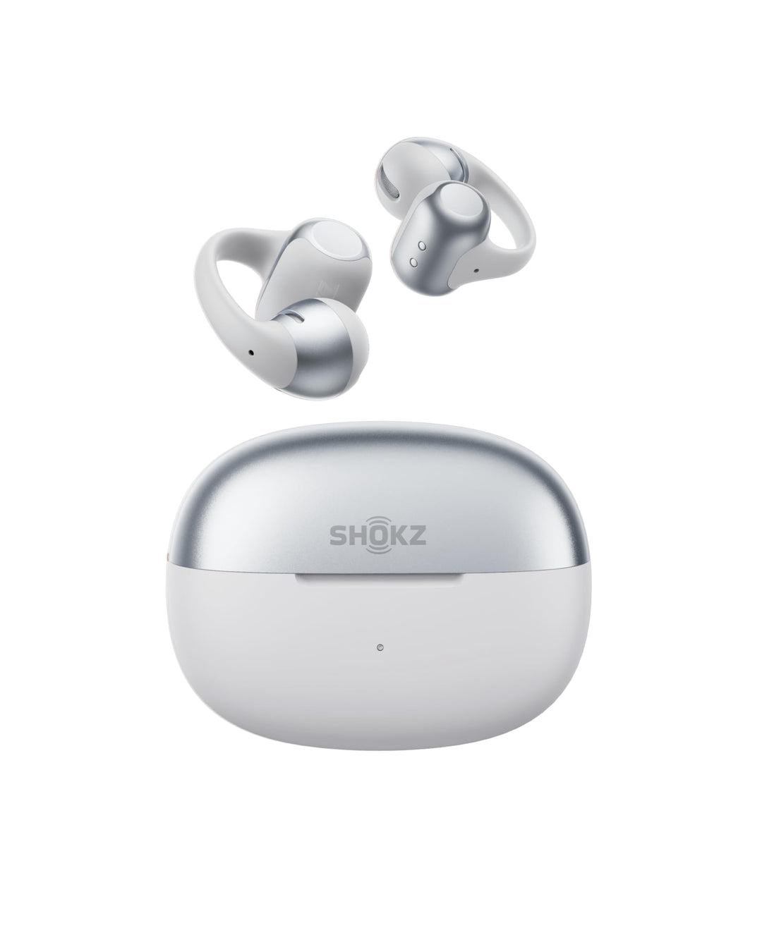SHOKZ OpenDots 2 Open-Ear Clip-On-Kopfhörer, Clip-On Earbuds, Grau | verbessertes Dolby Audio mit De
