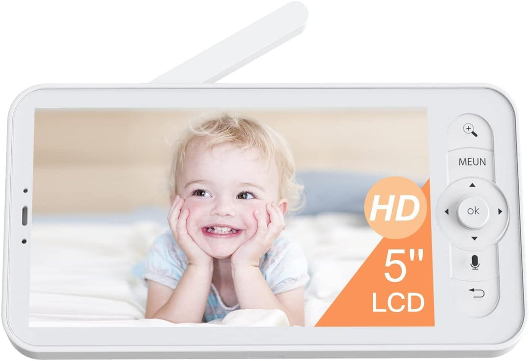 ARENTI 720P Audio Monitor arbeitet mit Ultra HD 2K Baby Kamera, 5 Zoll Farbbildschirm, Nachtsicht, G