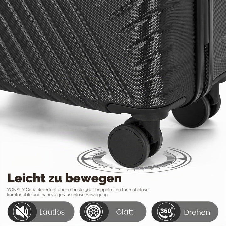 Koffer, Kabinenkoffer, Suitcase Trolley Reisekoffer, Handgepäck, Rollkoffer mit Zahlenschloss, 4 Rol