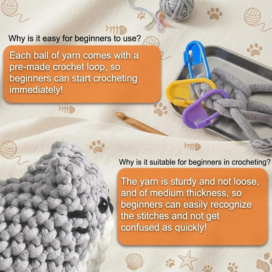 Haelyze Häkelset für Anfänger, Häkelset Tiere, Amigurumi Komplettset mit Schritt-für-Schritt Video-T
