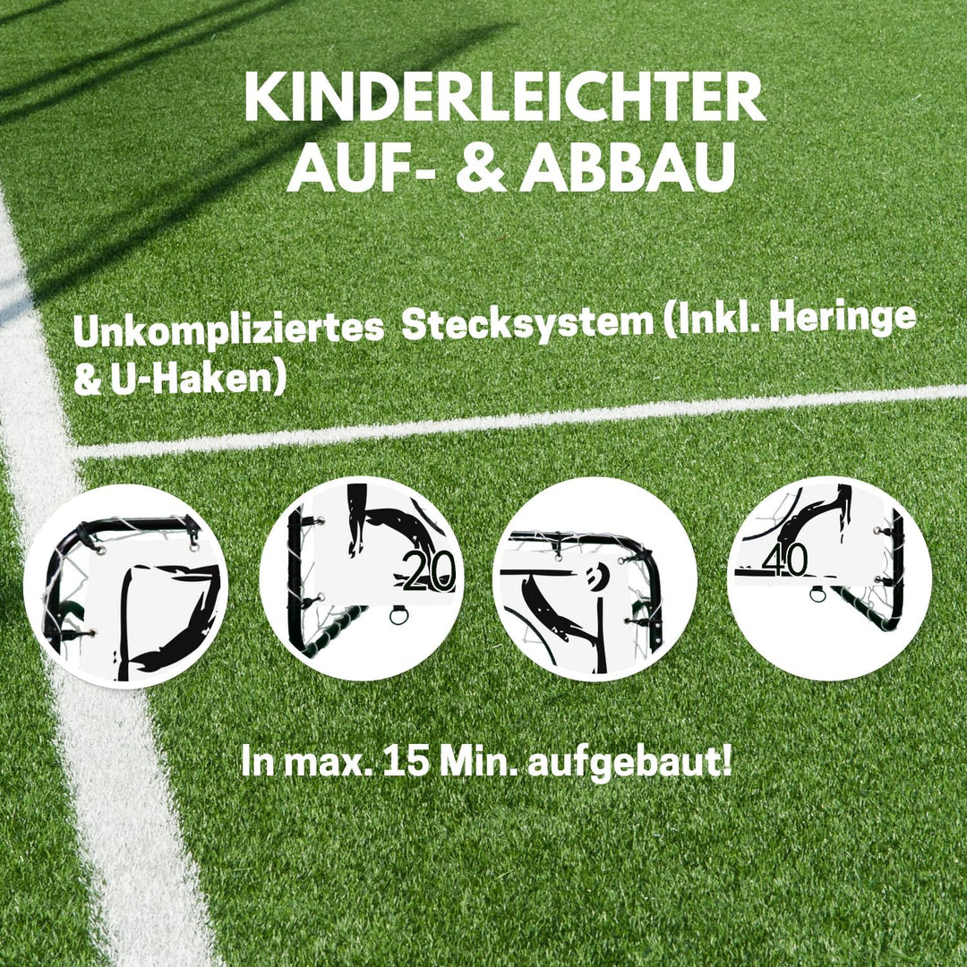 Best Sporting Fussballtor mit Torwand I Fussballtor Kinder mit verschiedenen Farbmotiven I Fussball