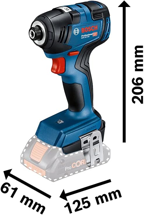 Bosch Professional 18V System Akku Drehschlagschrauber GDR 18V-200 (max. Drehmoment 200 Nm, ohne Akk