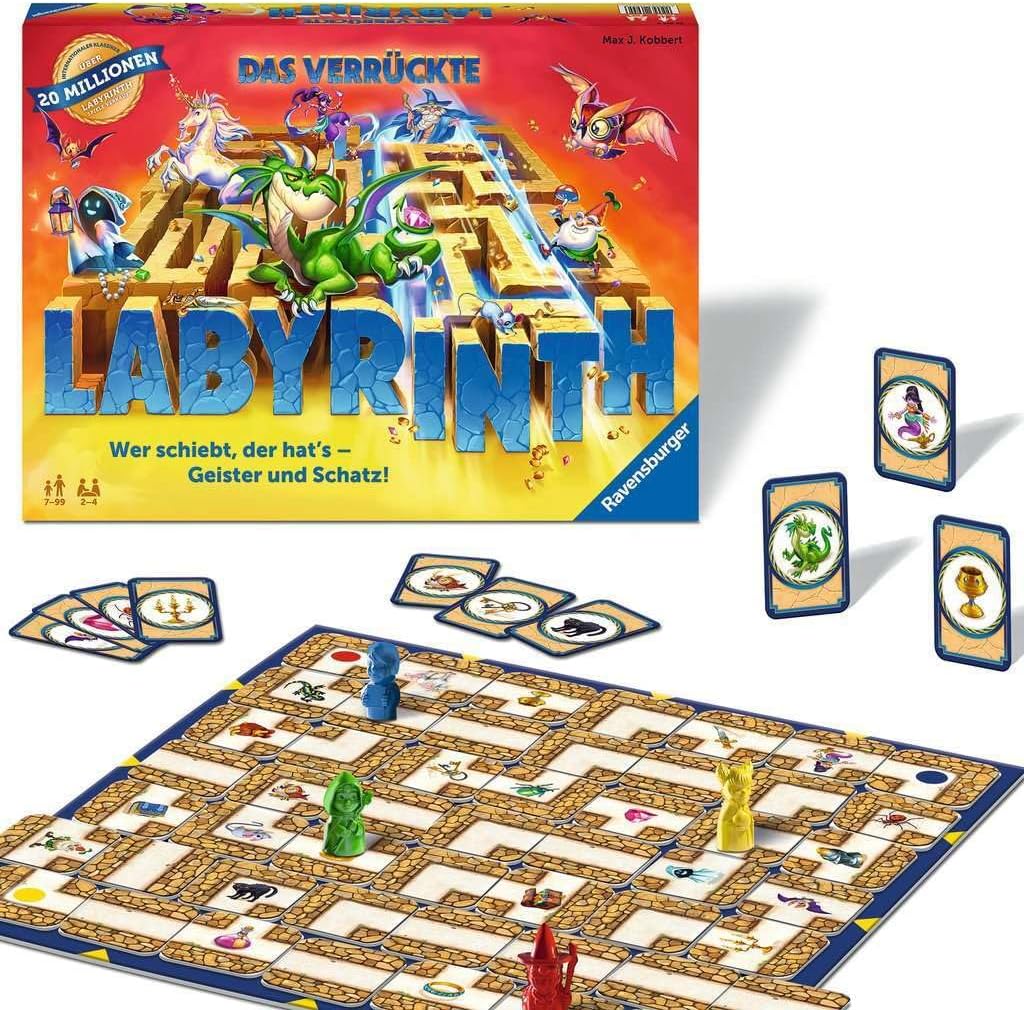 Ravensburger Familienspiel 26955 - Das verrückte Labyrinth - Gesellschaftsspiel - Spieleklassiker fü