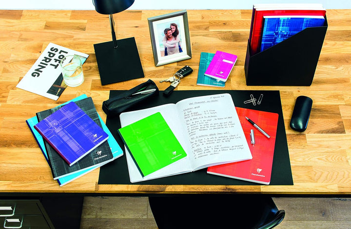 Clairefontaine 331652C - Packung mit 25 Schulheften DIN A4, 32 Blatt, 90g, grüne Lineatur 2 liniert