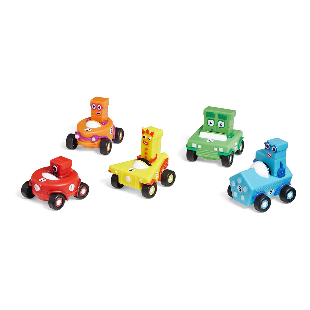Learning Resources HM95405-UK Mini-Autoset, 5 Autos, Numberblocks-Geschenke, Fahrzeuge mit beweglich