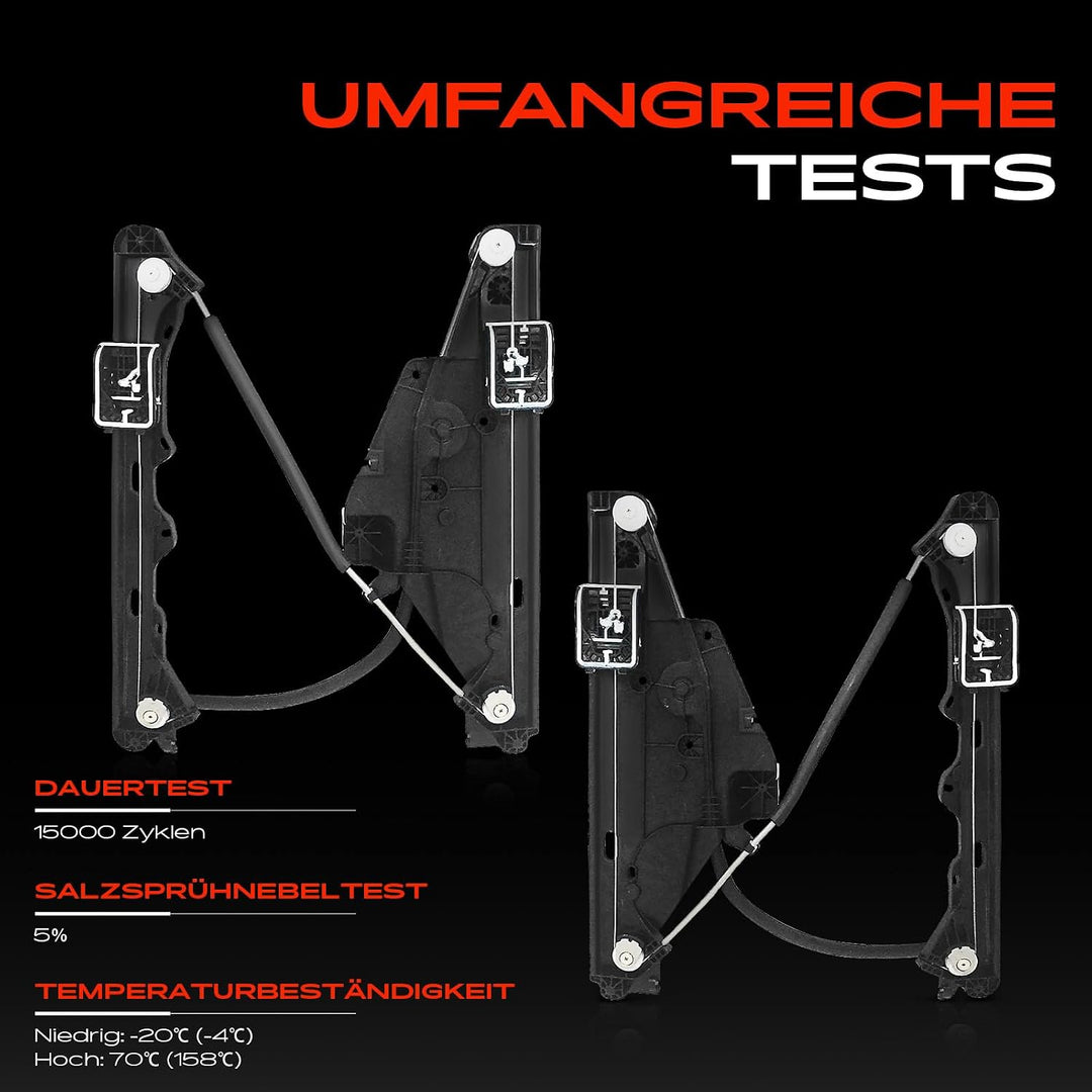 Frankberg 2x Fensterheber Fensterhebermechanik Vorne 9828130780, 9828130680 | Kompatibel mit II UC U