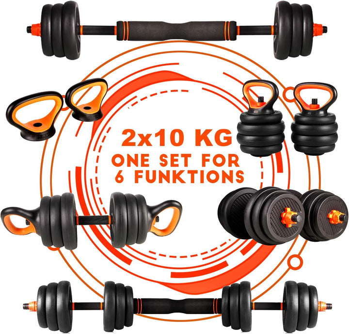 CCLIFE Hanteln Set 2er Kurzhanteln Langhanteln verstellbar 20 30 40kg Hantelset professionell Dumbbe